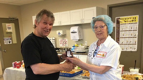 Diane Peddle with her retirement ring