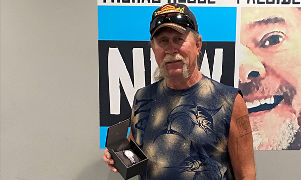Melvin shows us his retirement gift from his union